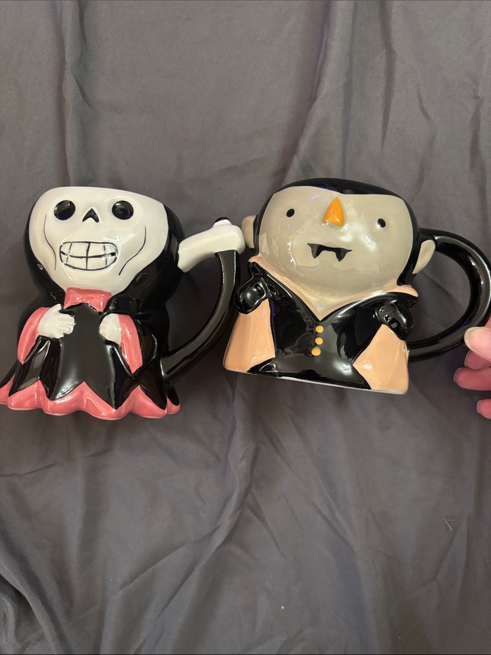 Monster Mugs set of 2 vampire and grim reaper Hyde and eek boutique